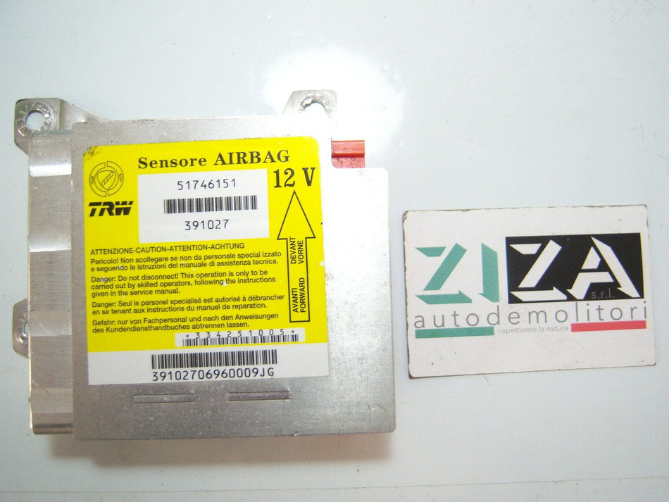 Centralina Airbag Fiat Croma 2005 51746151 Con Crash