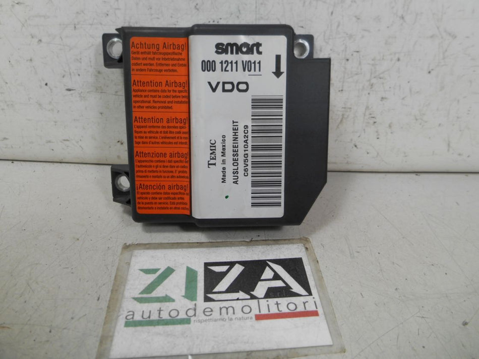 Centralina Airbag Smart Fortwo Coupè W450 2005 0001211V011 No Crash