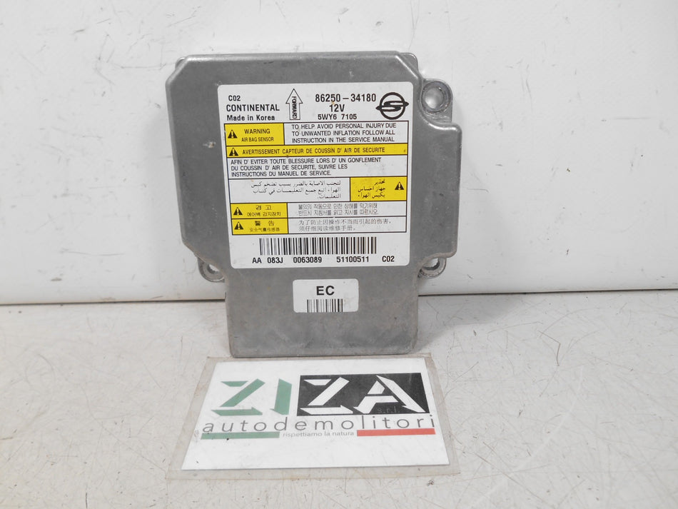Centralina Airbag SsangYong Korando C200 2013 86250-34180 CON CRASH