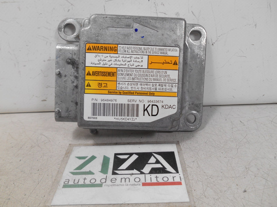 Centralina Airbag Chevrolet Matiz 2005 96484976 96433674 NO CRASH