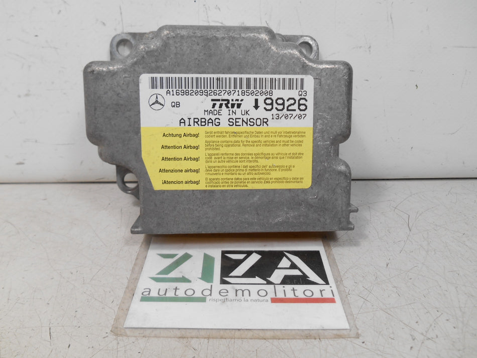 Centralina Airbag Mercedes W169 A180 2007 A1698209926 NO CRASH