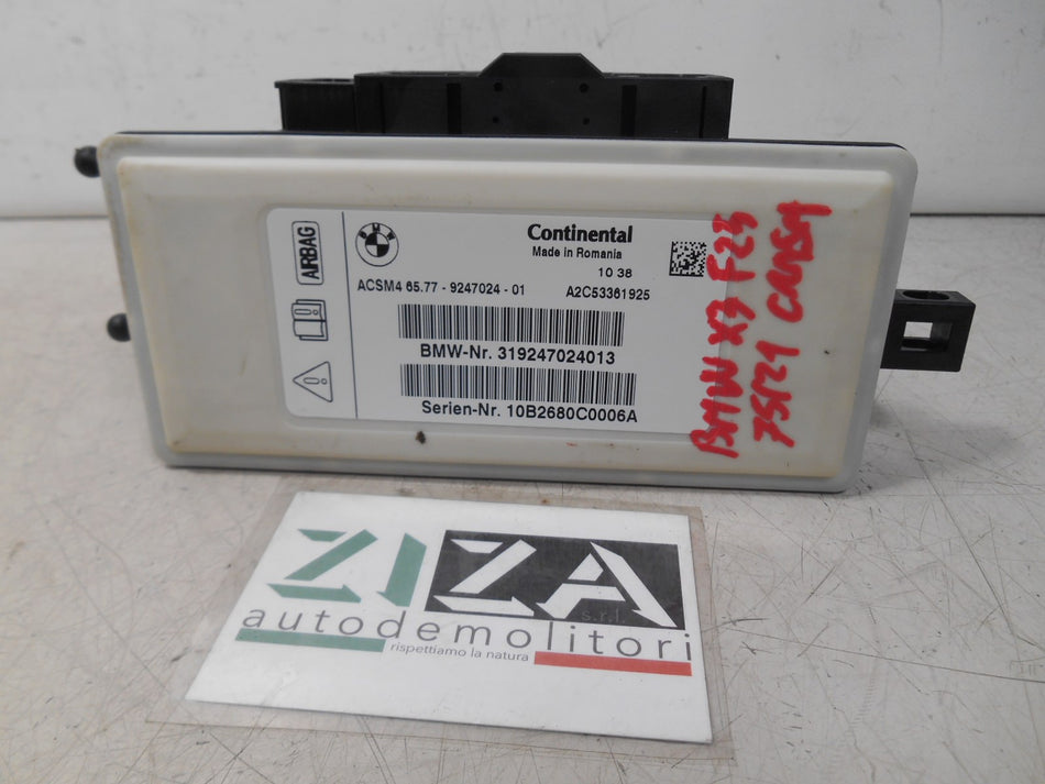 Centralina Airbag BMW X3 F25 2015 65.77-9247024 CON CRASH