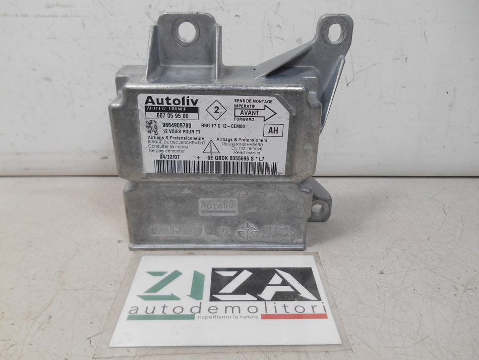 Centralina Airbag Peugeot 308 I 2009 9664909780 NO CRASH