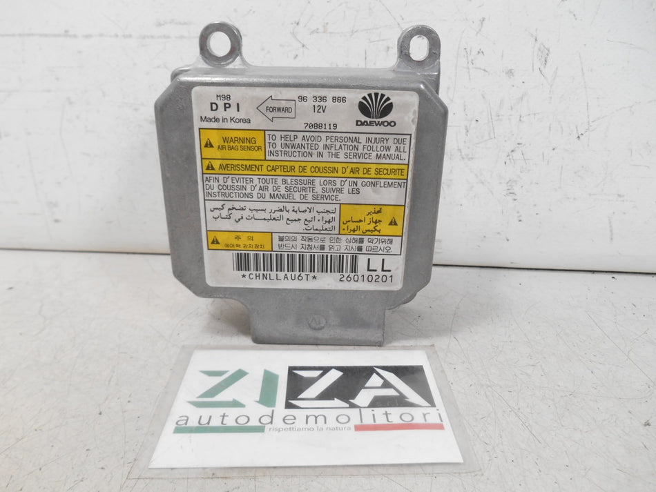 Centralina Airbag Daewoo Matiz 2002 96336866 NO CRASH