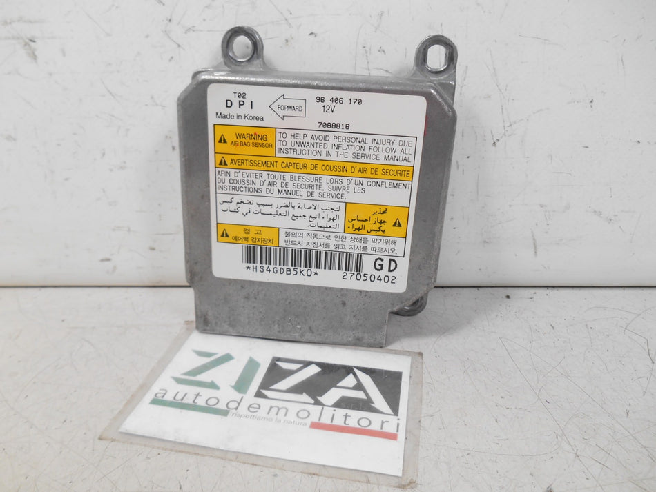 Centralina Airbag Daewoo Kalos 2004 96406170 NO CRASH