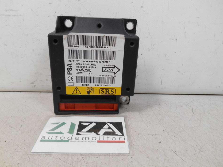 Centralina Airbag Citroen C2 2007 9661532780 NO CRASH