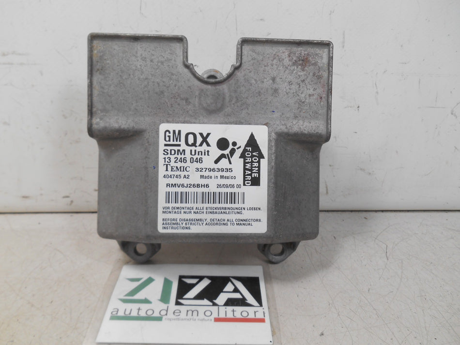 Centralina Airbag Opel Zafira B 2007 13246046 NO CRASH