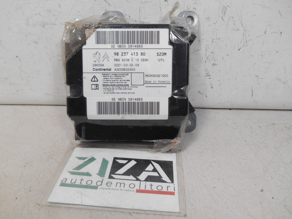 Centralina Airbag Peugeot 208 II 2021 9823741380 No Crash