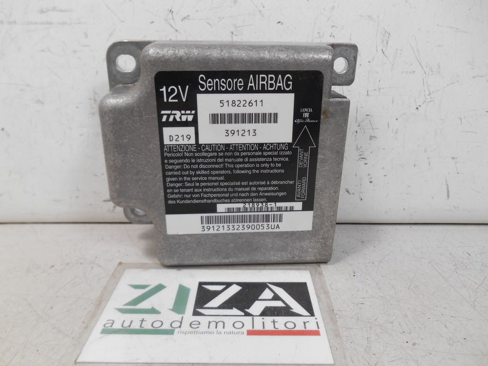 Centralina Airbag Fiat Seicento 2009 51822611 NO CRASH