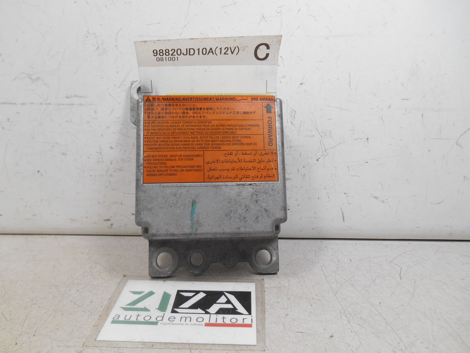 Centralina Airbag Nissan Qashqai J10 2009 98820JD10A CON CRASH