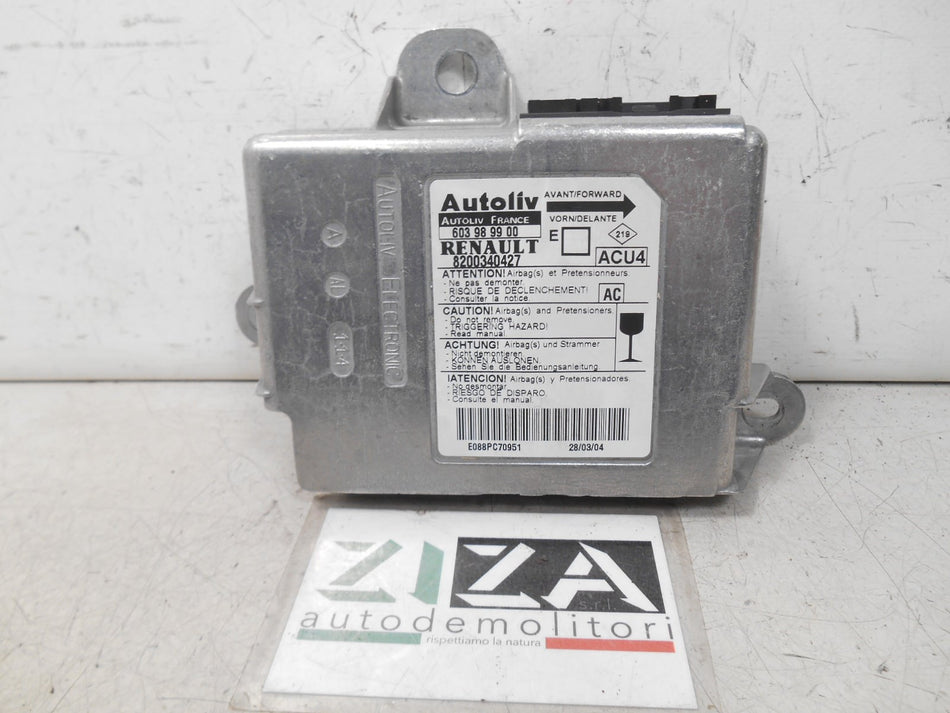 Centralina Airbag Renault Megane II CC Cabrio 2004 8200340431 NO CRASH