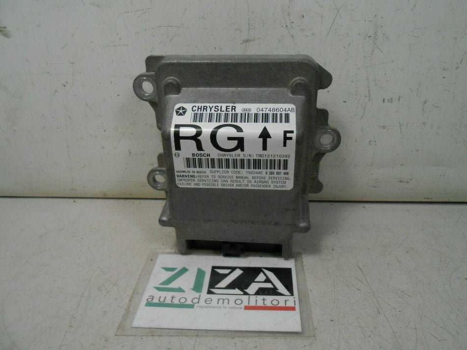 Centralina Airbag Chrysler Voyager IV 2001 04748604AB 0285001466 No Crash