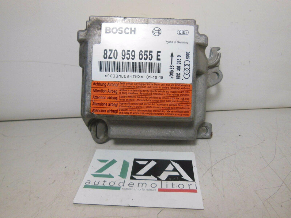 Centralina Airbag Audi A2 2001 8Z0959655E 0285001385 No Crash