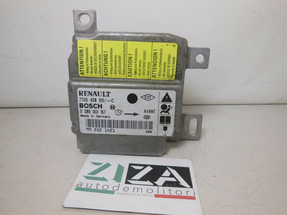 Centralina Airbag Renault Clio II 1999 0285001157 7700428310C Con Crash