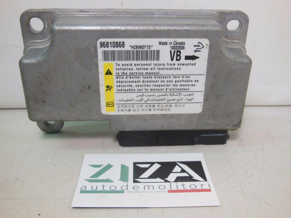 Centralina Airbag Opel Antara 2007 96810868 Con Crash