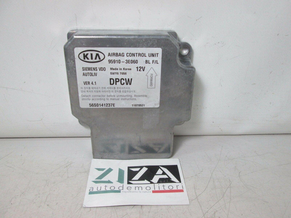 Centralina Airbag Kia Sorento 2007 95910-3E060 Con Crash
