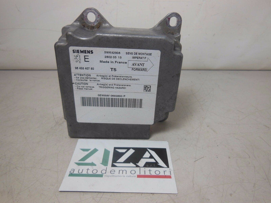Centralina Airbag Peugeot 307 Berlina 2003 9645840780 NO CRASH