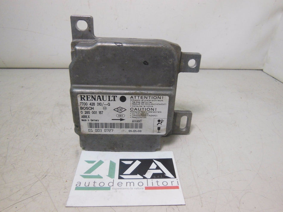 Centralina Airbag Renault Clio II 2001 0285001157 7700428310-G Con Crash