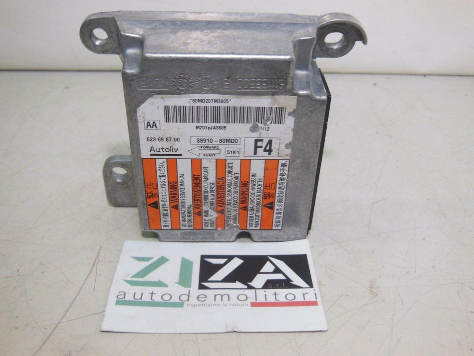 Centralina Airbag Suzuki Splash 2013 38910-80MD0 623698700 Con Crash