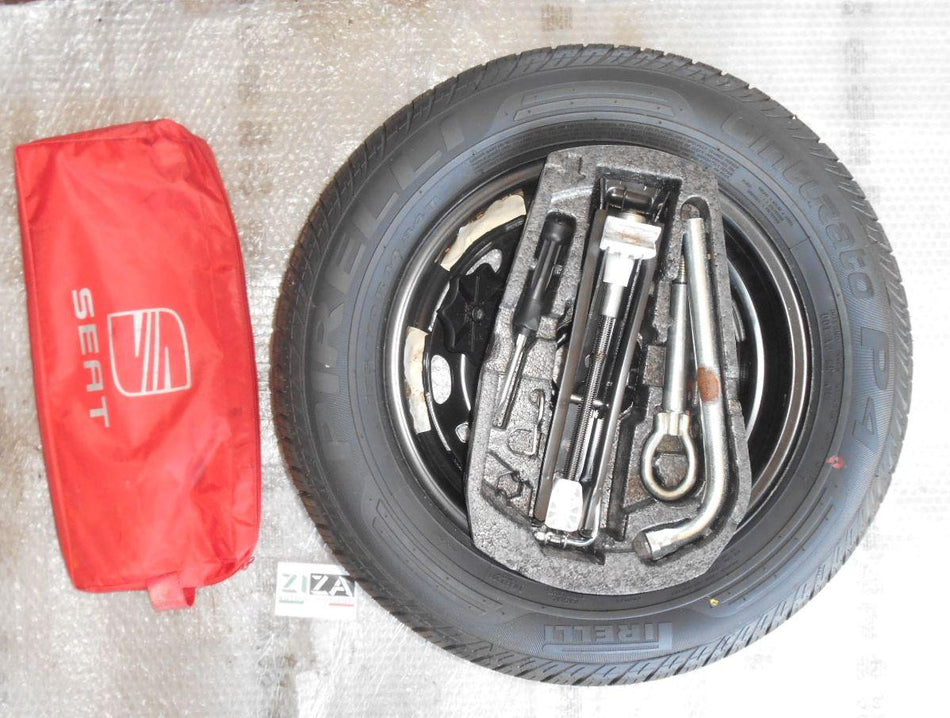Ruota di Scorta + Kit Seat Ibiza 6J 2010 175/70R14 84T 5Jx14H2 ET35 6Q0601027R