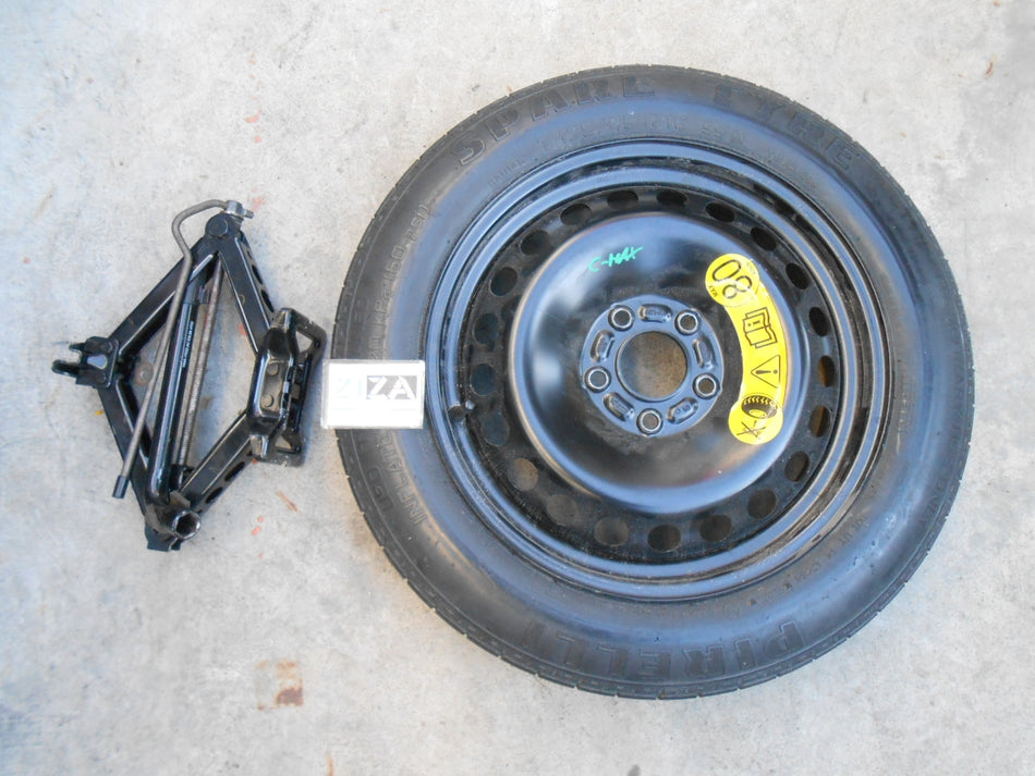Ruota di Scorta + Kit Ford C-Max 2004 T125/85 R16 99M 4,0BX16 ET25