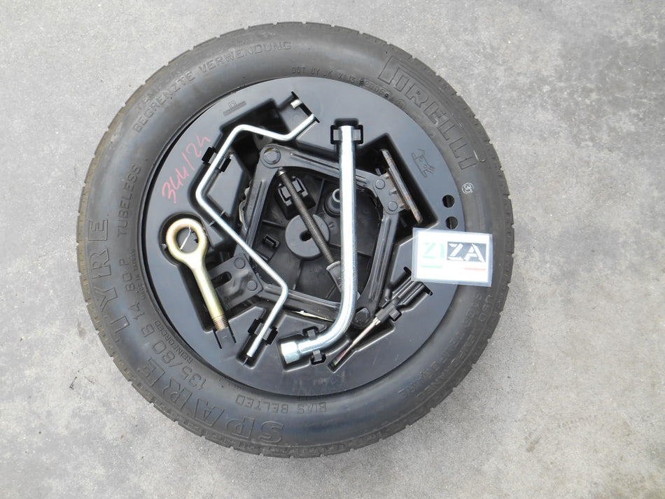 Ruota di Scorta + Kit Lancia Ypsilon 843 2006 135/80B14 80P 4.00BX14H