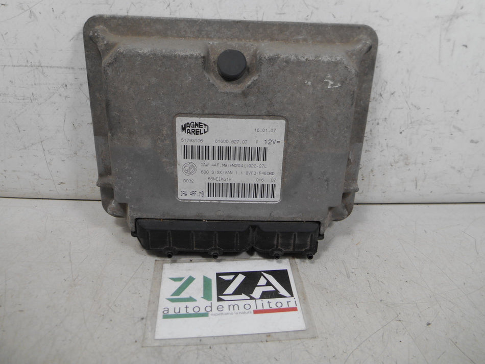 Centralina Motore Fiat Seicento 1.1 40kw 187A1000 2007 51793106 IAW4AF.M9 61600.627.07