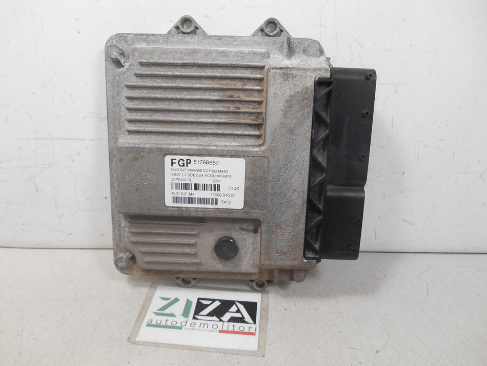 Centralina Motore Fiat Idea 1.3 Mjet 70cv 188A9000 2005 MJD6JFM4 51768657