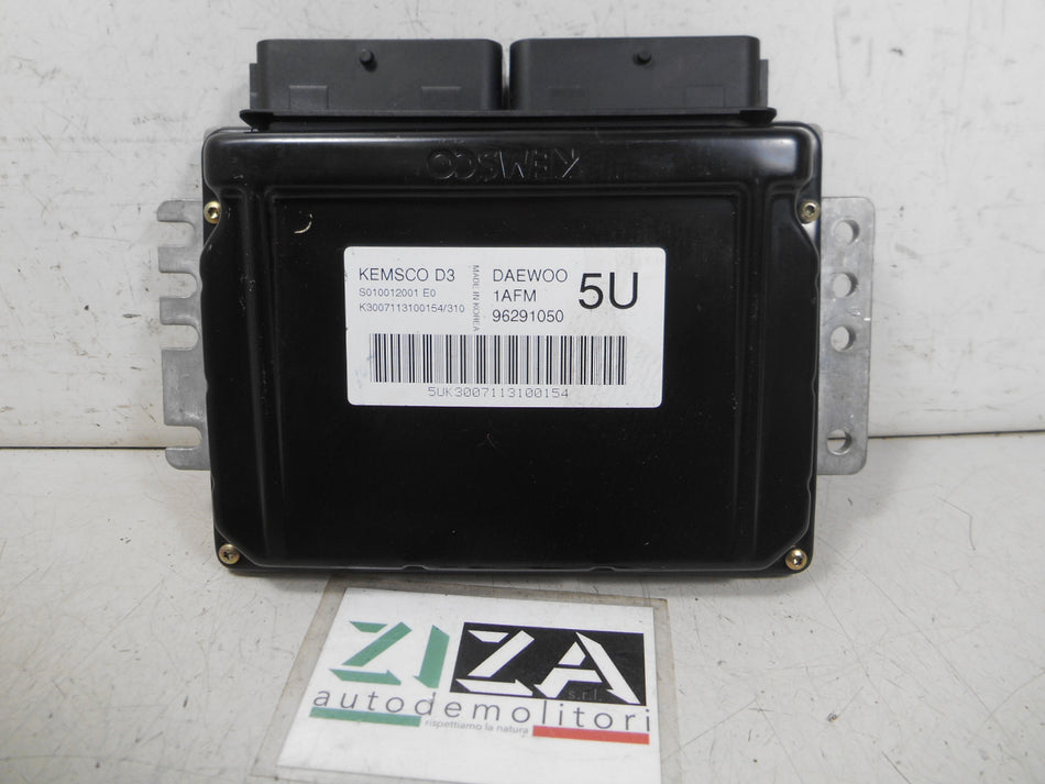 Centralina Motore Daewoo Matiz 800 37,5kw 52cv F8CV 2002 96291050 S010012001