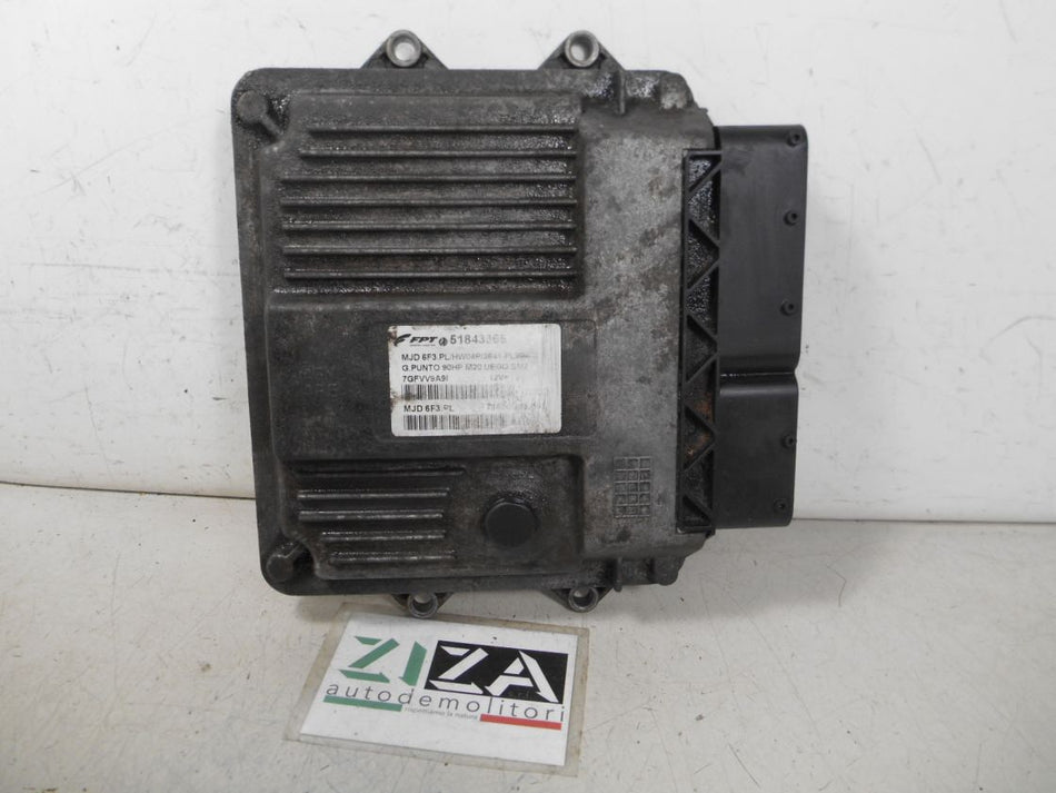 Centralina Motore Fiat Grande Punto 1.3 Mjet 90cv 199A3000 2008 51843365 MJD6F3.PL