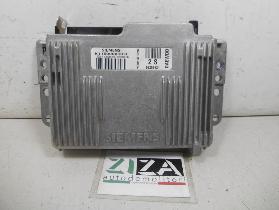 Centralina Motore Daewoo Matiz 800 37kw F8CV 2000 96259124 K115000010G