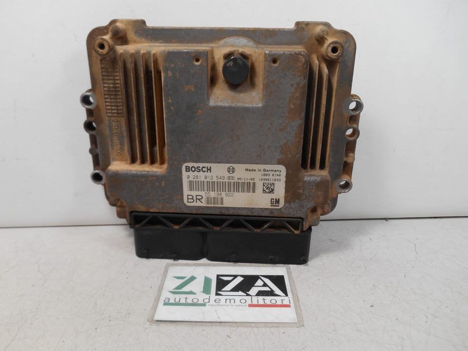 Centralina Motore Opel Zafira B 1.9 88kw 120cv Z19DT 2006 55198922 0281012549
