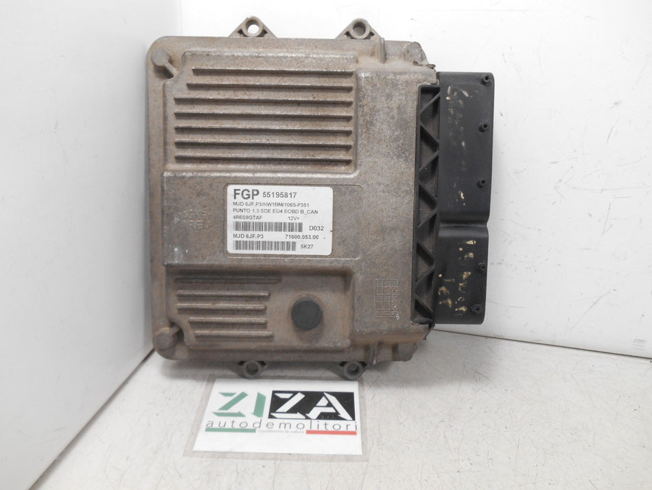 Centralina Motore Fiat Punto 1.3 Mjet 55kw 199A2000 2006 55195817 MJD6JFP3