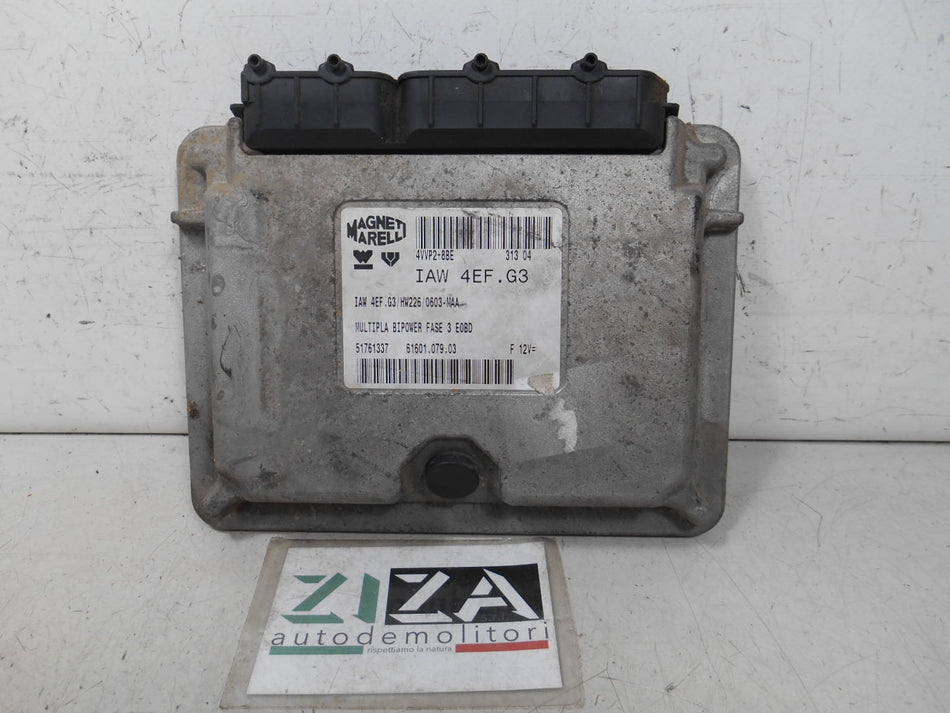 Centralina Motore Fiat Multipla II 1.6 B/Met 76kw 182B6000 2005 51761337 IAW4EF.G3