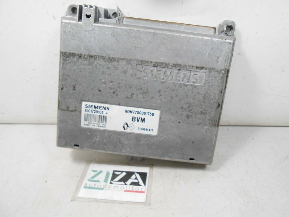 Centralina Motore Renault Clio I 1.2 40kw E7FB7 1994 S101729103P 7700851758