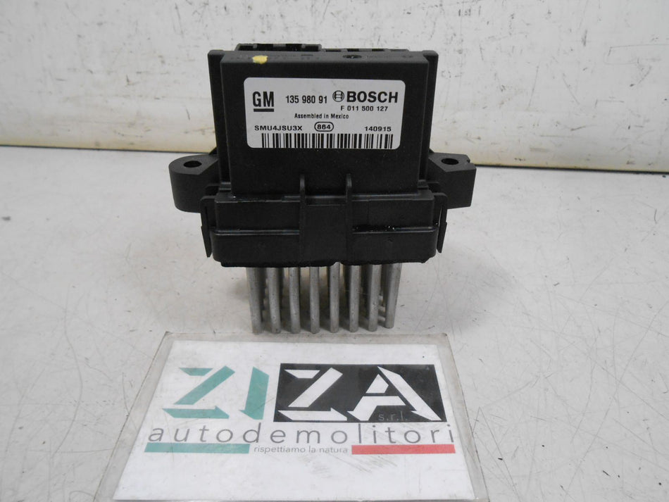 Resistenza Ventola Abitacolo Opel Mokka A 2015 13598091 F011500127