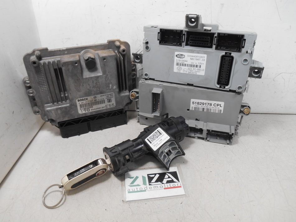 Kit Chiave ECU Fiat Bravo 198 1.6 Mjet 77kw 105cv 198A3000 2012 51902999