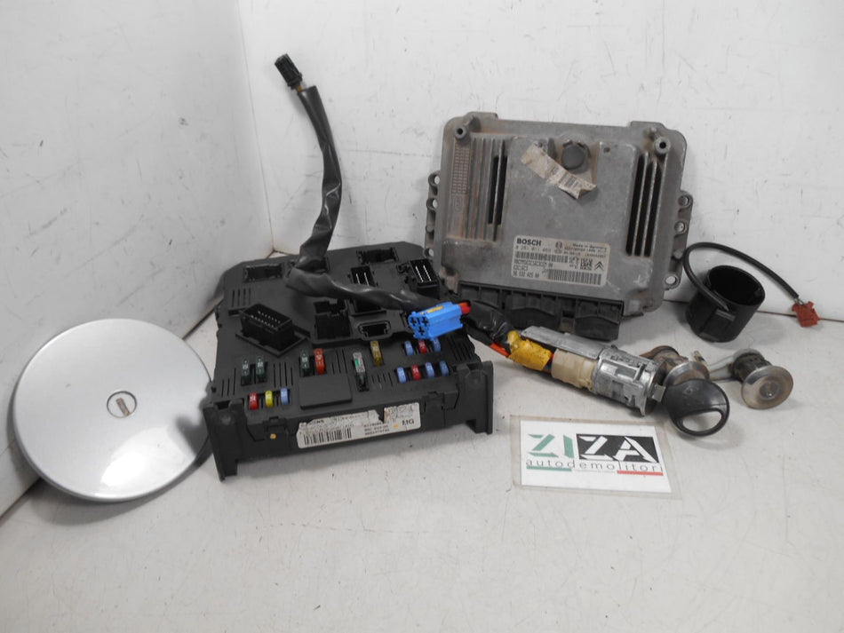 Kit Chiave ECU Peugeot 206 1.4 HDI 50kw 8HX 2004 0281011089 9653202580