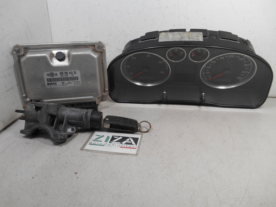 Kit Chiave ECU VW Passat 3B 1.9 130cv AVF 2001 038906019DS 0281010543