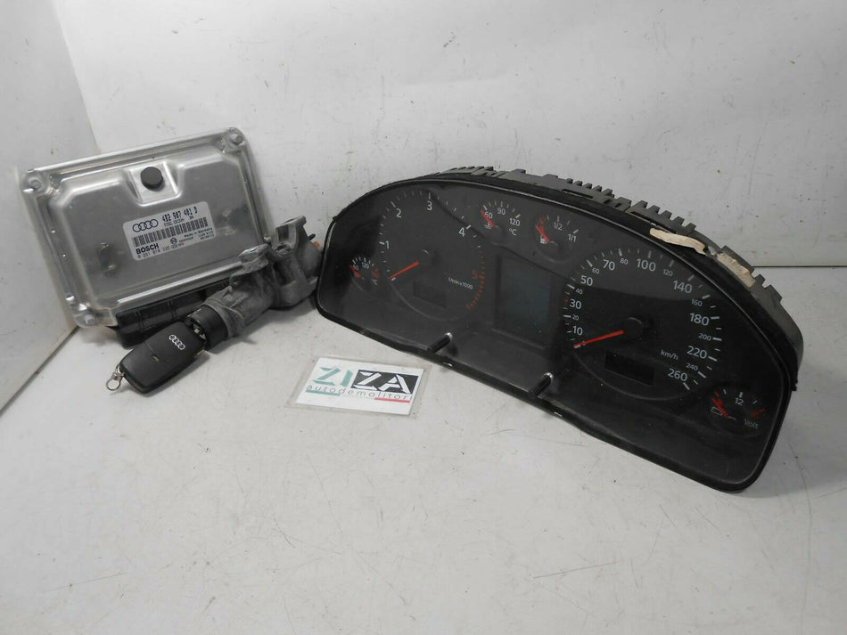 Kit Chiave ECU Audi A6 C5 2.5 132kw 180cv AKE 2000 4B2907401D 0281010395
