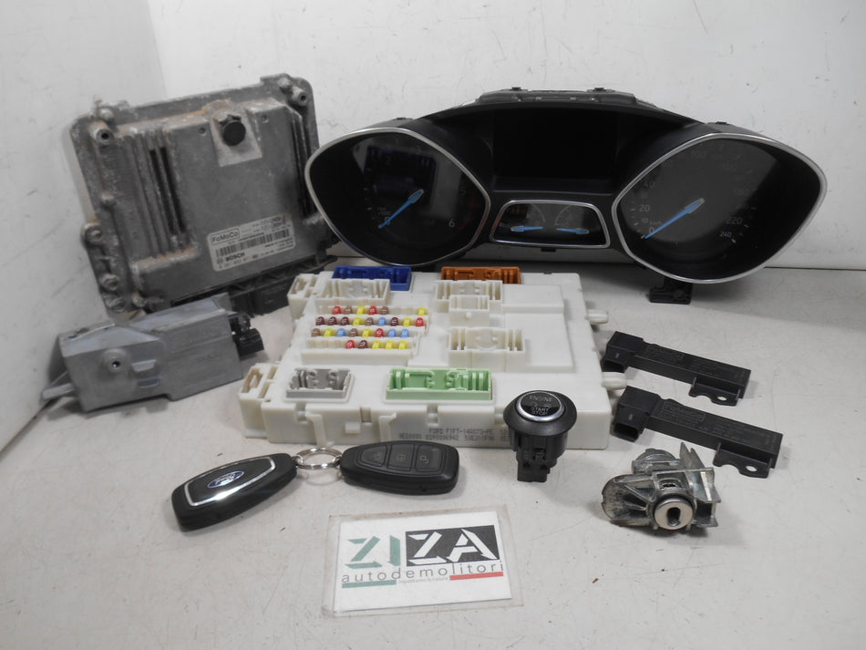 Kit Chiave ECU Ford Focus III SW 1.5 TDCI 120cv XWDB 2015 0281032071 F1ET-10849-BLG