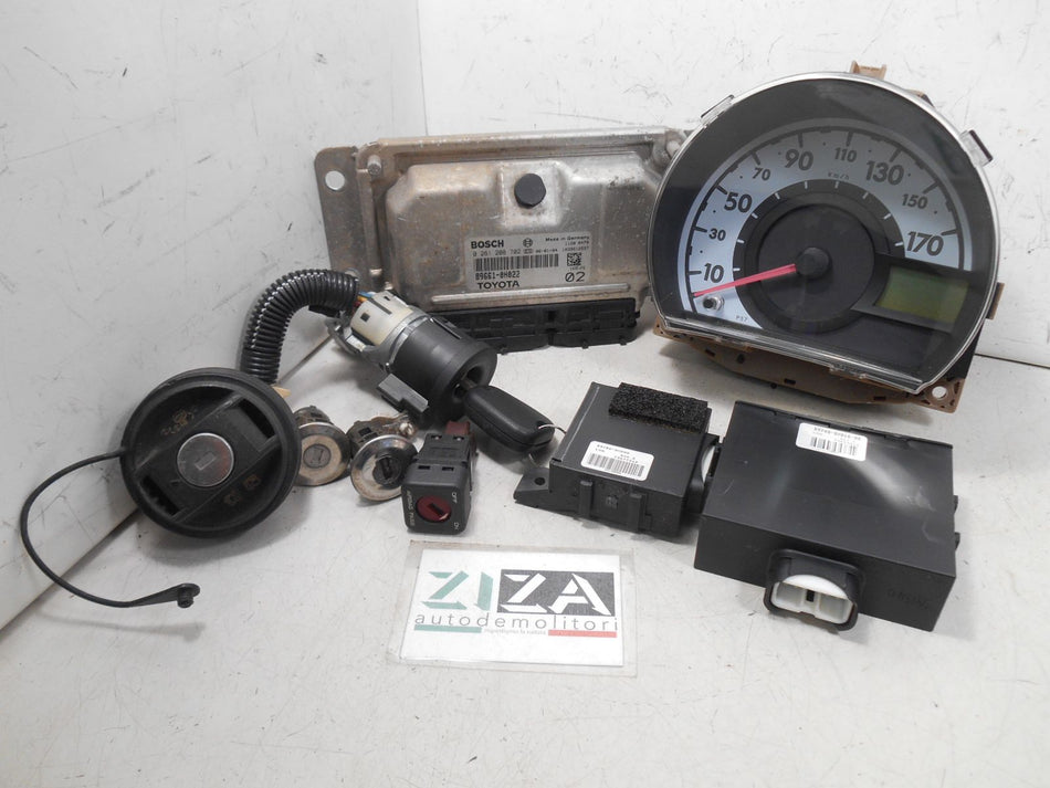 Kit Chiave ECU Toyota Aygo 1.0 50kw 1KRFE 2006 89661-0H022 0261208702
