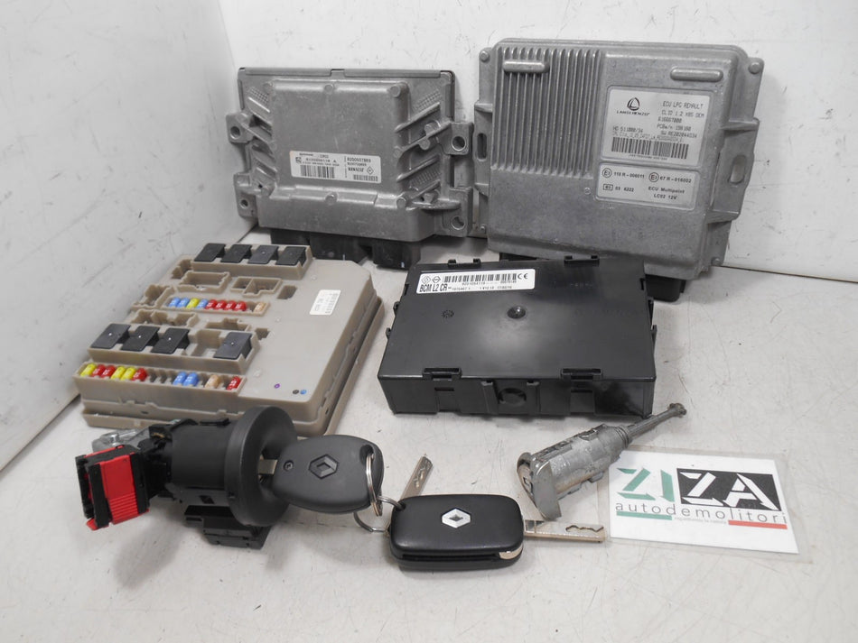 Kit Chiave ECU Renault Clio III 1.2 B/GPL 75cv D4FL7 2010 8200789222 8200470497