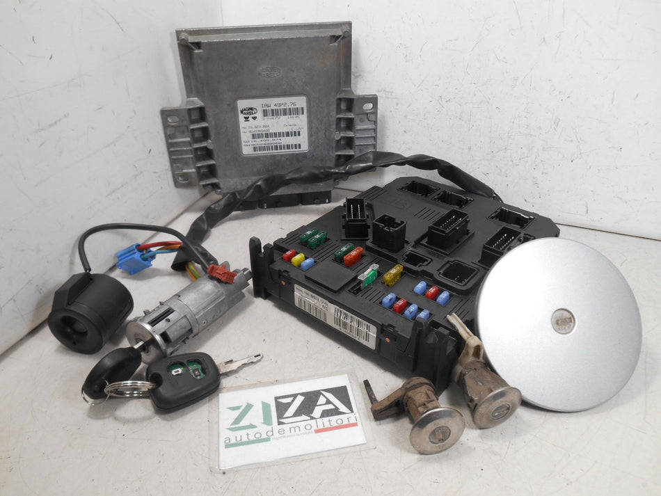 Kit Chiave ECU Peugeot 206 1.1 44,1kw 60cv HFX 2005 IAW48P2.76 9653667680