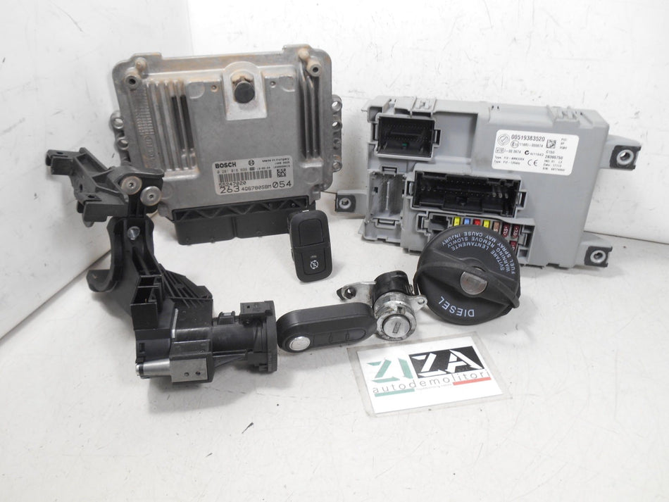 Kit Chiave ECU Fiat Doblò II 1.6 Mjet 77kw 198A3000 2010 55247020 0281018699