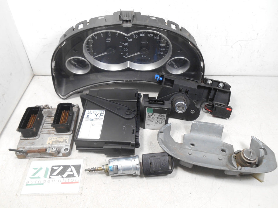 Kit Chiave ECU Opel Corsa C 1.2 16V 55kw 75cv Z12XE 2003 55350552 0261207962