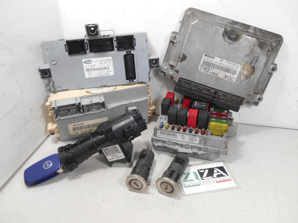 Kit Chiave ECU Fiat Stilo 1.9 JTD 85kw 192A1000 2004 55187571 0281011398