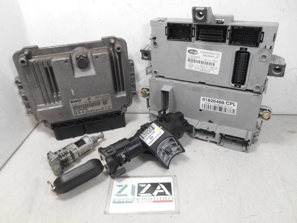 Kit Chiave ECU Lancia Delta 844 1.6 Mjet 120cv 198A2000 2009 51828292