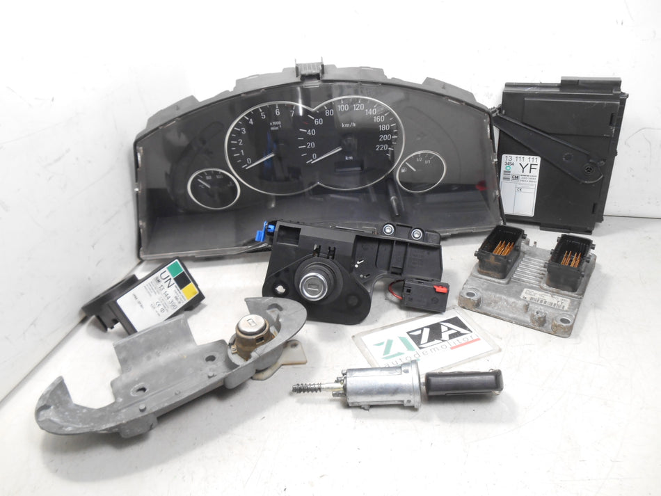 Kit Chiave ECU Opel Meriva A 1.4 90cv Z14XEP 2005 55353613 13111111 13173382