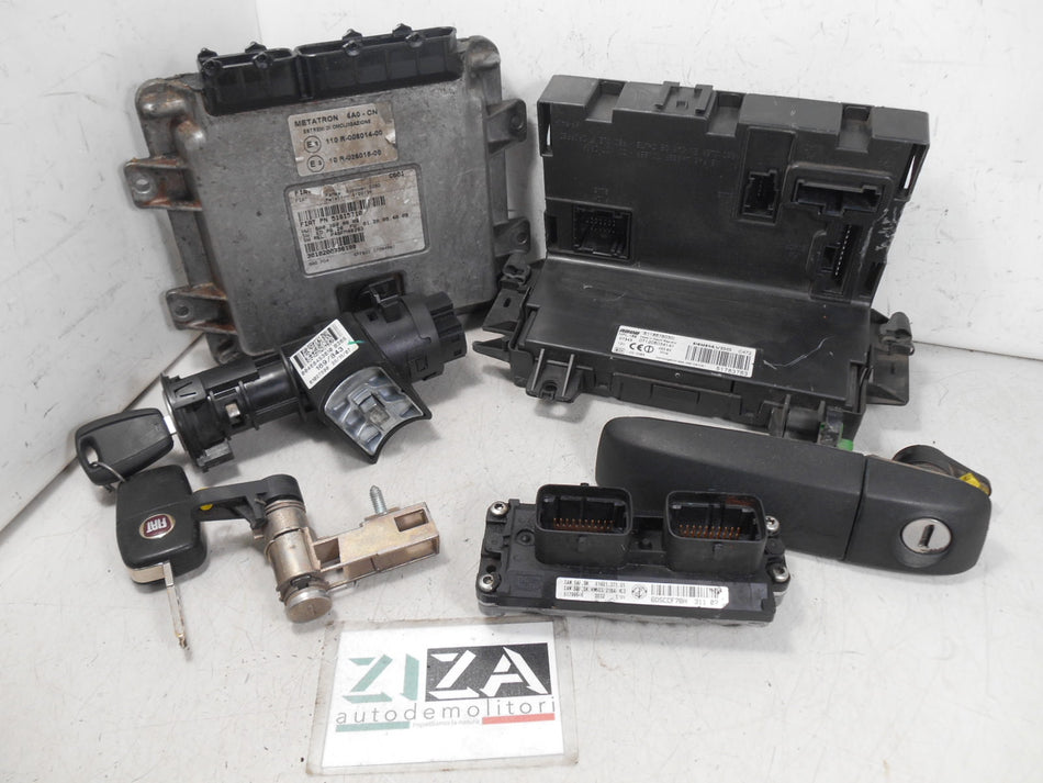 Kit Chiave ECU Fiat Panda 169 1.2 B/Met 44kw 60cv 188A4000 2008 51798646